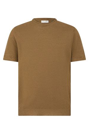 Maglietta in lana e cashmere color kaki ROBERTO COLLINA | 261MYA2012160